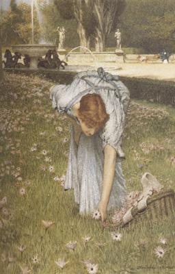 Alma-Tadema, Sir Lawrence Spring in the Gardens of the Villa Borghese (mk23) Norge oil painting art